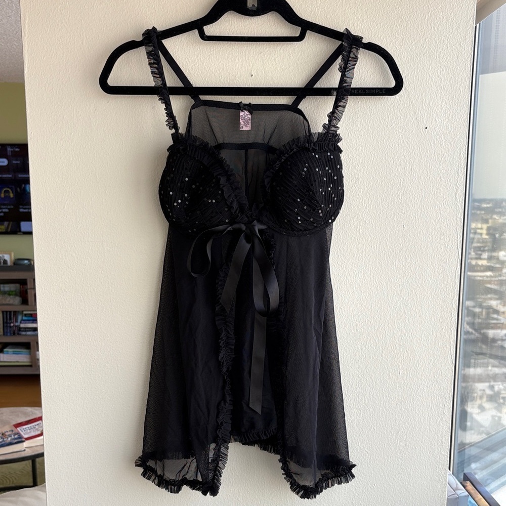Victoria Secret sequin sheer lingerie